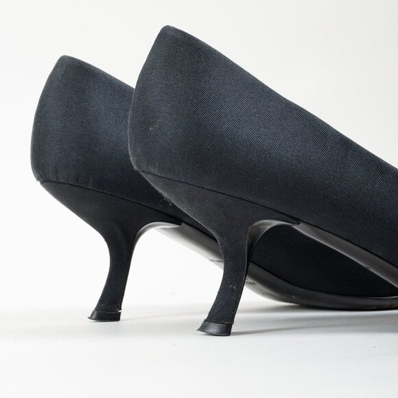 Prada Black Embellished Comma Kitten Heel Pump - Picture 10 of 12